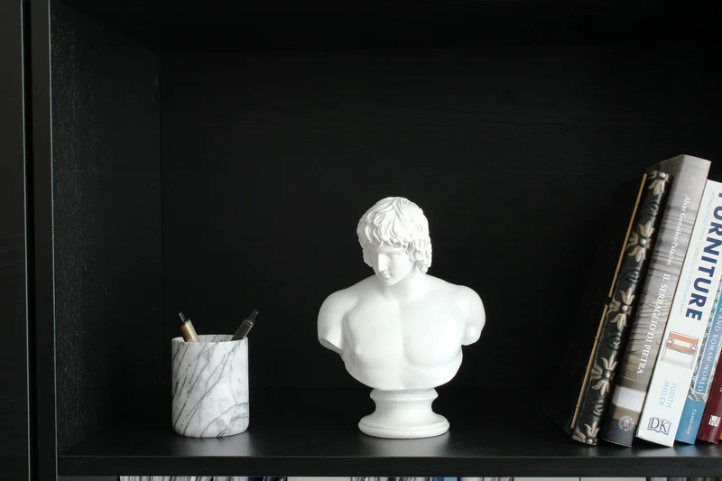 Buste d'Antinoüs (statue en résine blanche)