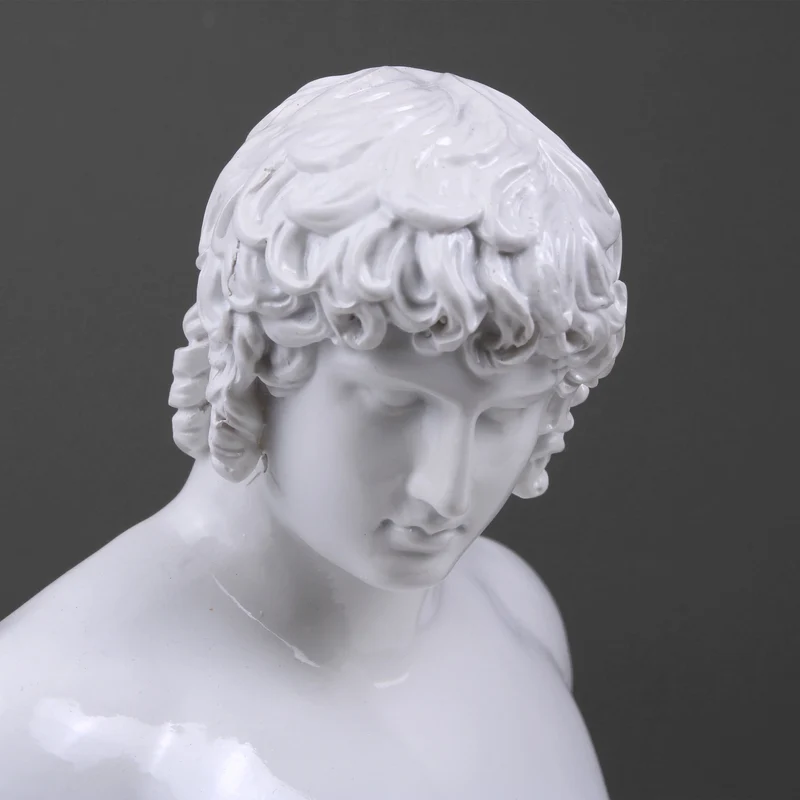 Buste d'Antinoüs (statue en résine blanche)