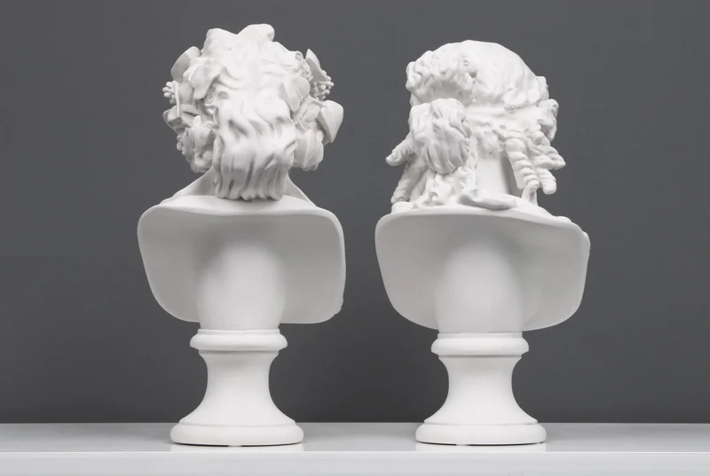 Buste d'Antinoüs et d'Ariane - sculpture en marbre