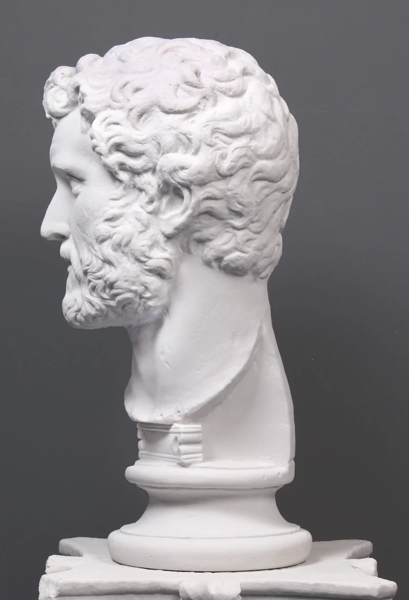 Buste d'Antonin le Pieux - grande sculpture en marbre blanc