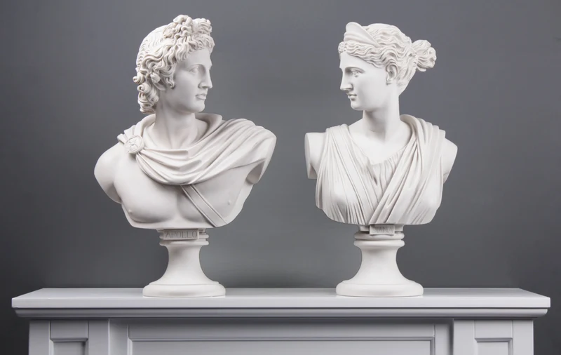Buste d'Apollon (grande taille) - sculpture en marbre