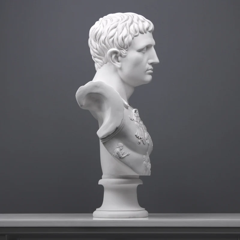 Buste d'Auguste (Grande taille) - sculpture en marbre