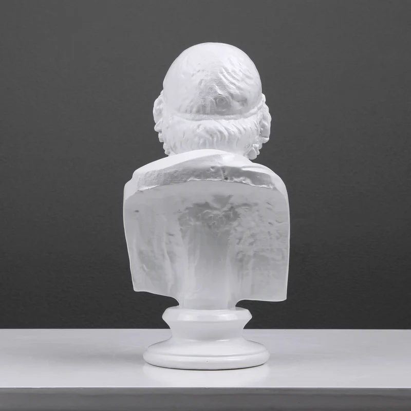 Buste d'Homère (statue en résine blanche)