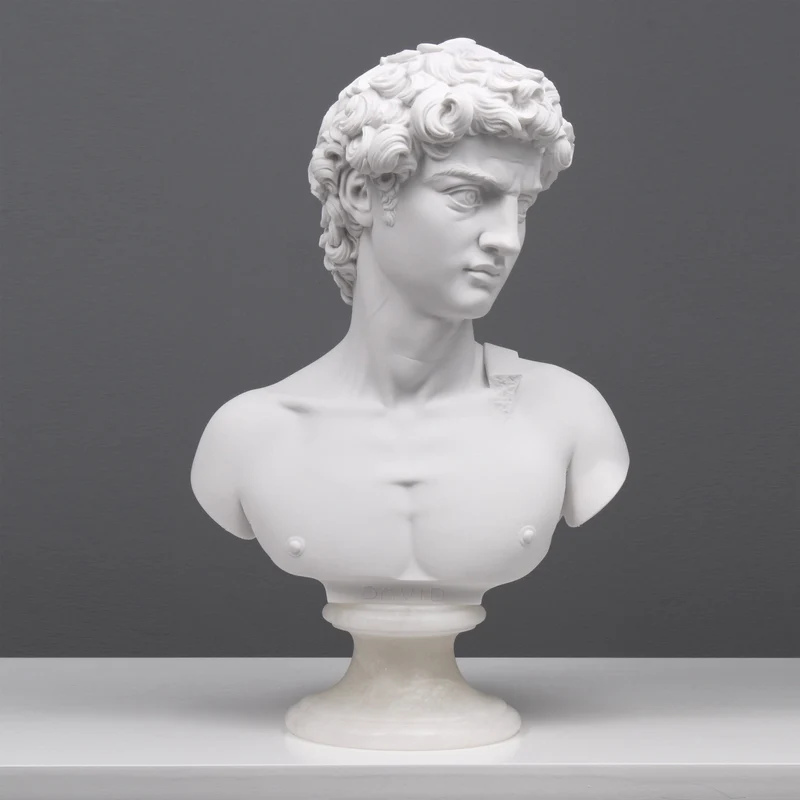 Buste David par Michel-Ange - sculpture en marbre