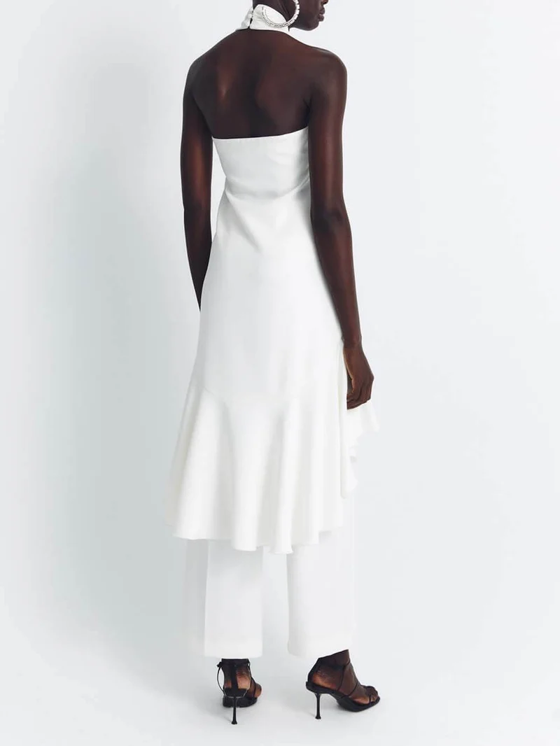 Classic High-Waist Pockets Wide-Leg Pants