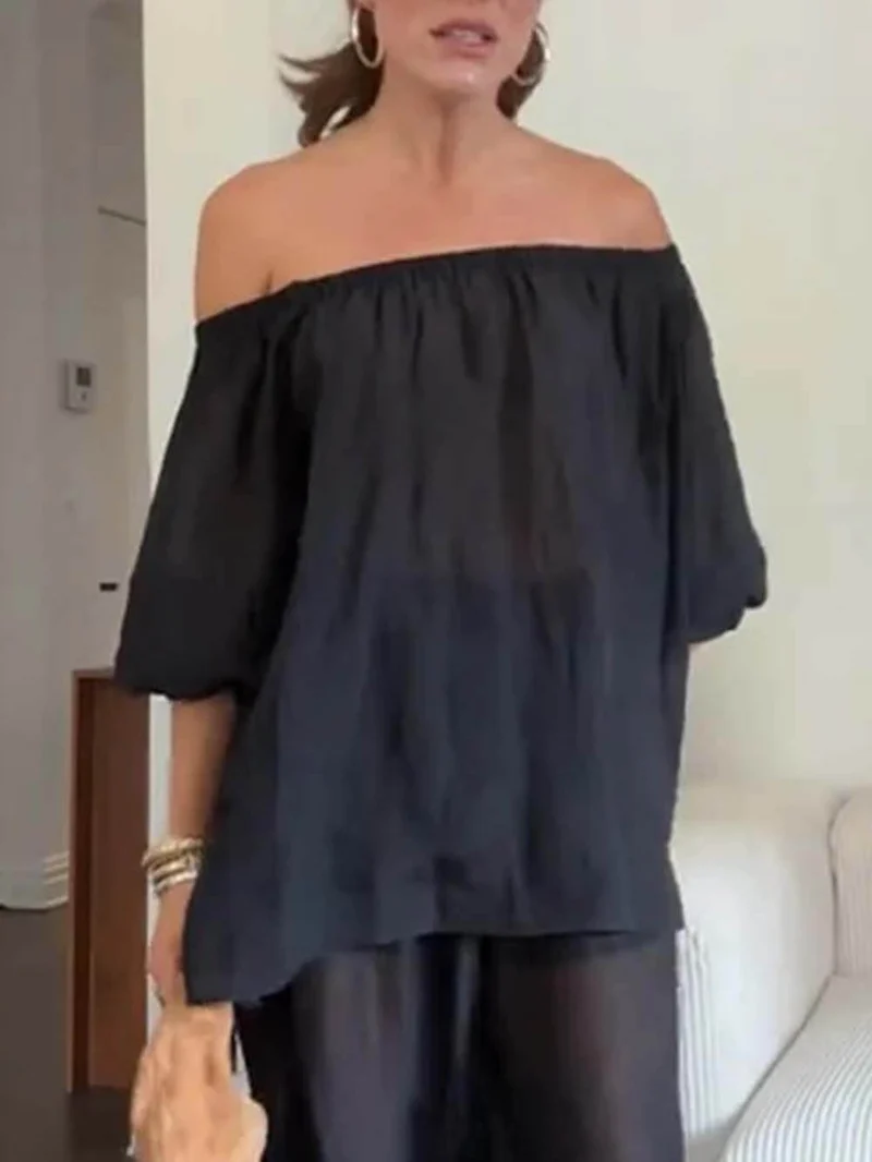 Casual Chiffon Elastic Waist Knotted Bloomer