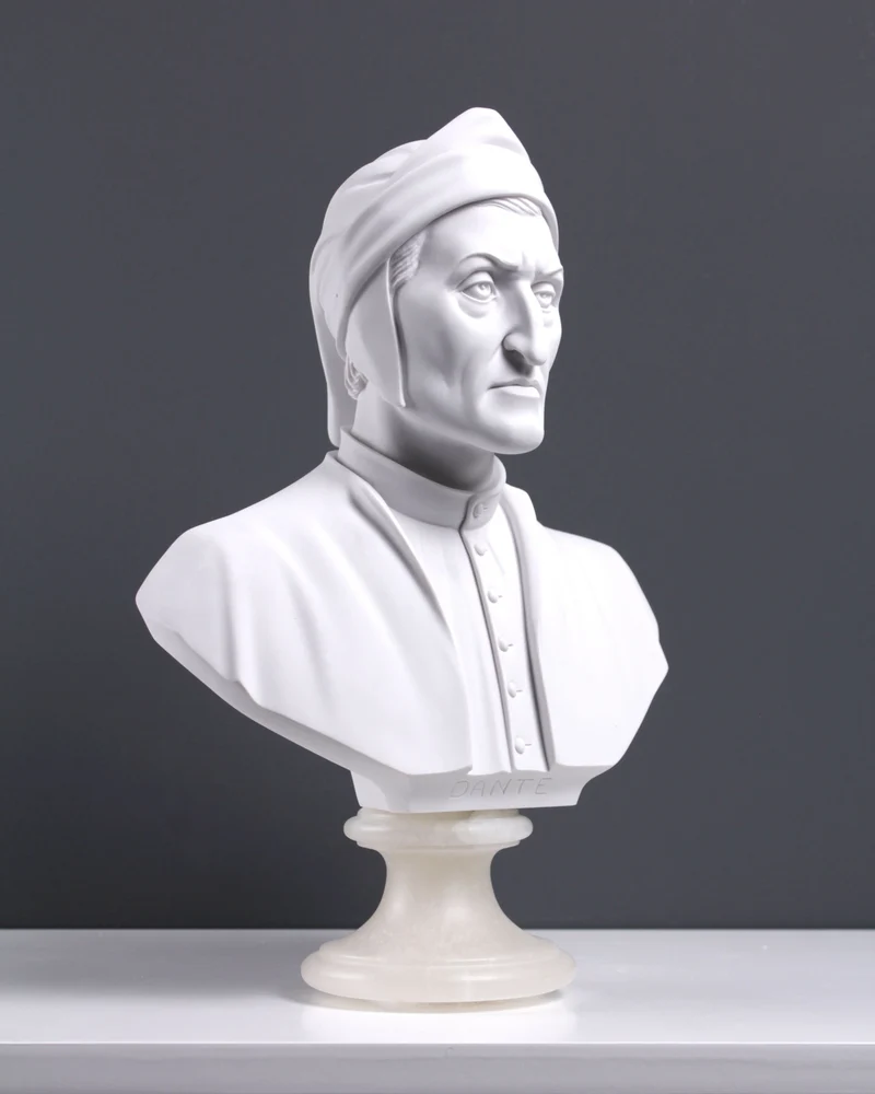 Buste de Dante - sculpture en marbre