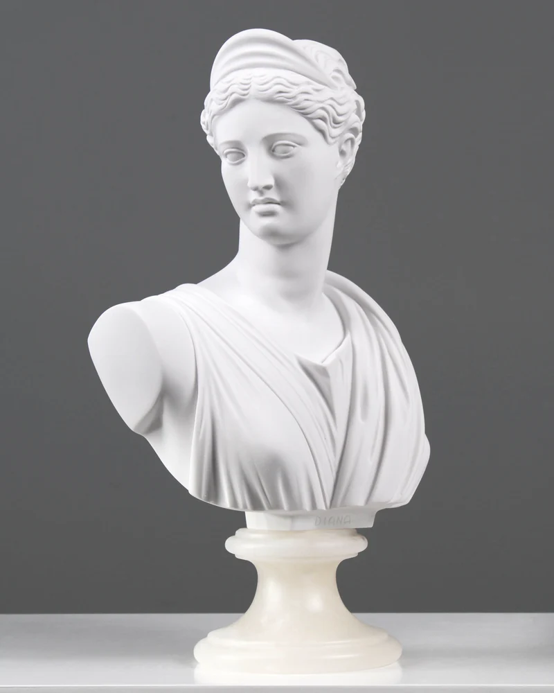 Buste de Diane - sculpture en marbre