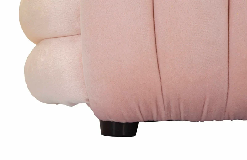 Banc en velours rose – Siège rembourré Sofy
