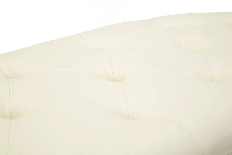 Banc rembourré blanc avec tiroirs – Rangement Sharon