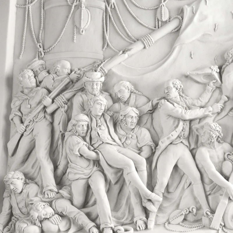 Bas-relief de la colonne Nelson – Sculpture murale en hommage au héros naval britannique
