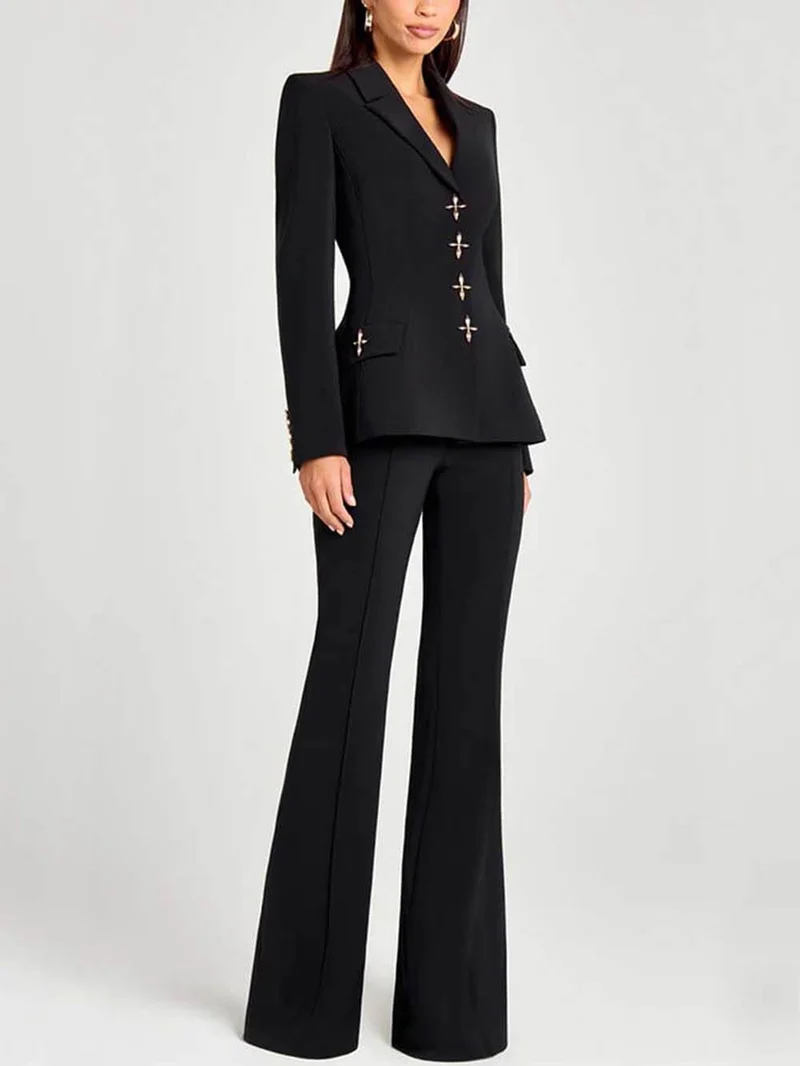 Fashion Casual High-Waist Pocket Trousers