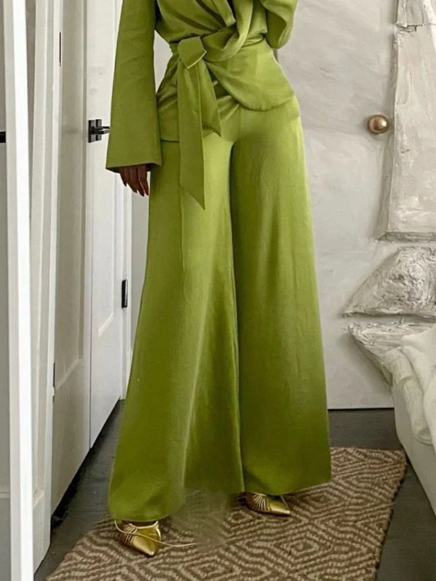 Exquisite Satin Loose Wide-leg Pants