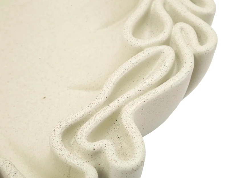 Bol décoratif en résine blanche – Collection Stons