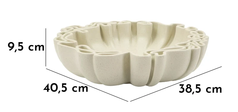 Bol décoratif en résine blanche – Collection Stons
