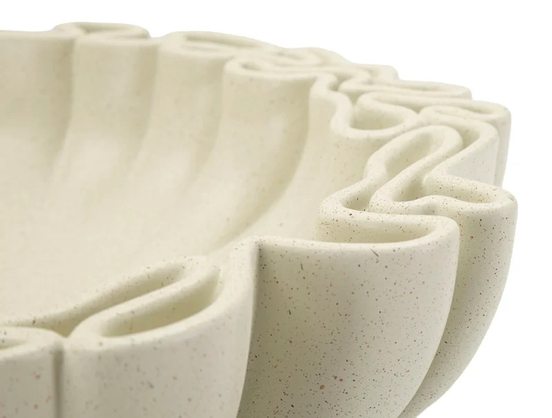 Bol décoratif en résine blanche – Collection Stons Modern