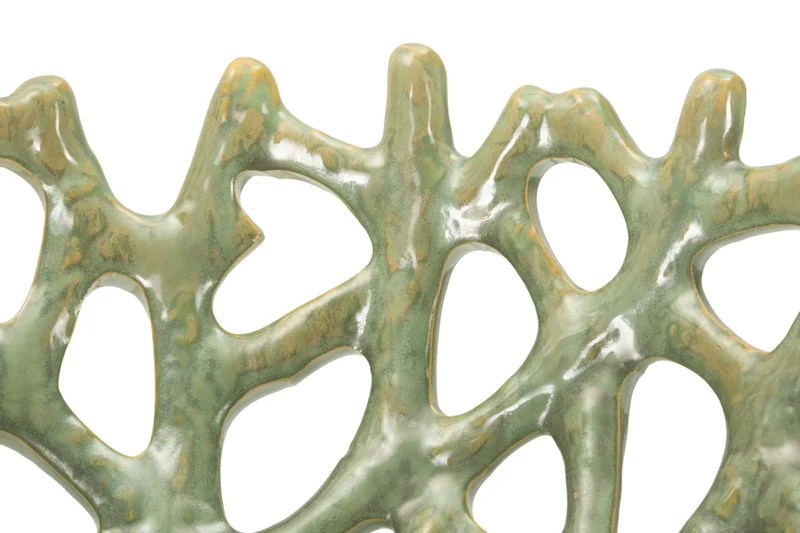 Bol décoratif vert en forme de corail – Bol décoratif moderne