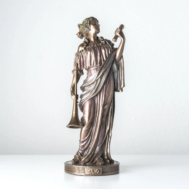 Clio – Muse de l’Histoire (Sculpture en bronze à froid)
