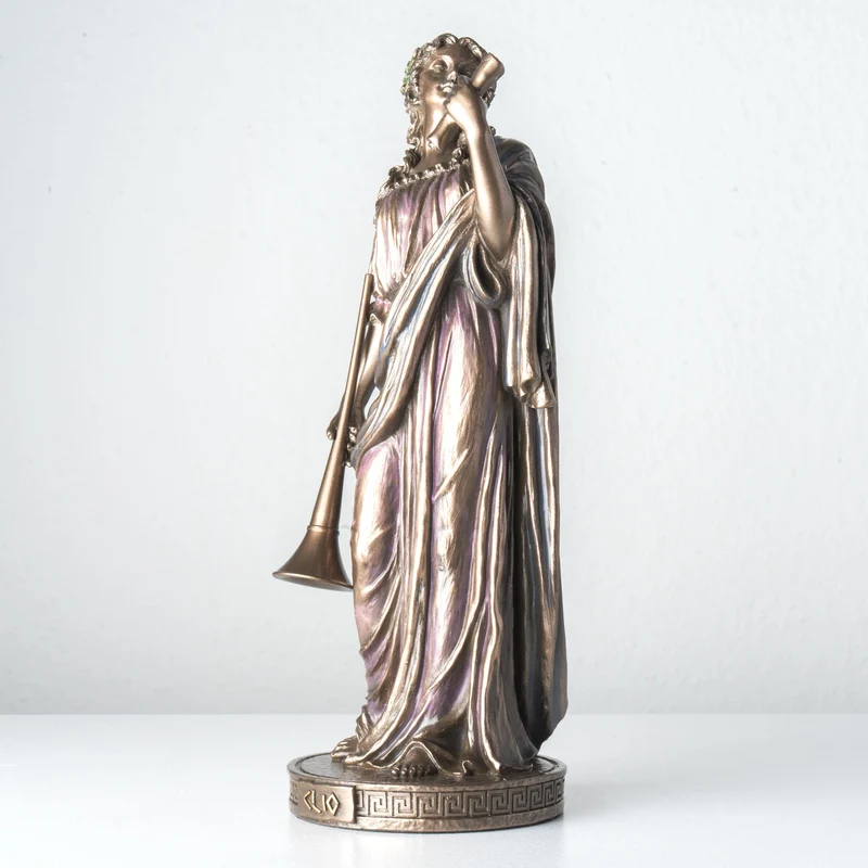 Clio – Muse de l’Histoire (Sculpture en bronze à froid)