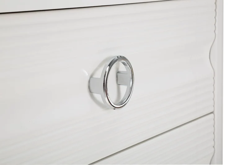 Commode en bois blanc avec tiroirs – Rangement pour chambre à coucher Shine