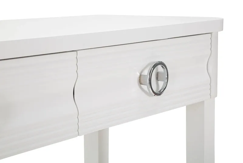 Console en bois blanc avec tiroirs – Collection Shine