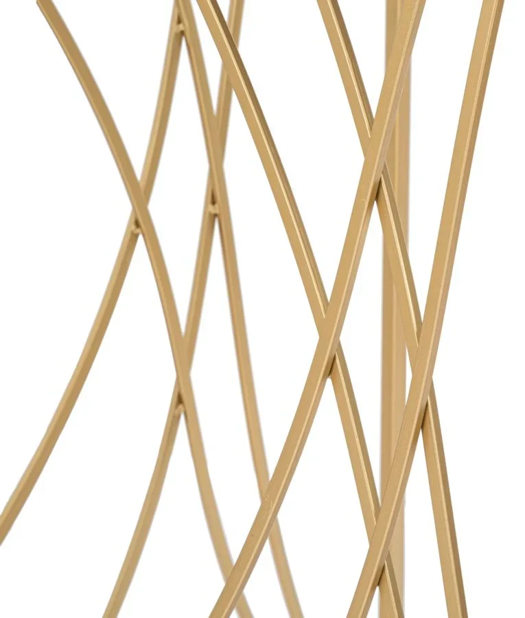 Console en verre avec cadre doré – Table d'entrée moderne Exy