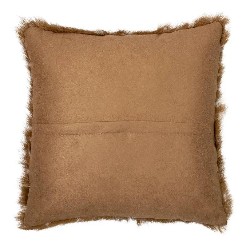 Coussin en Fourrure de Cerf Brun Tacheté (Capra aegagrus hircus)