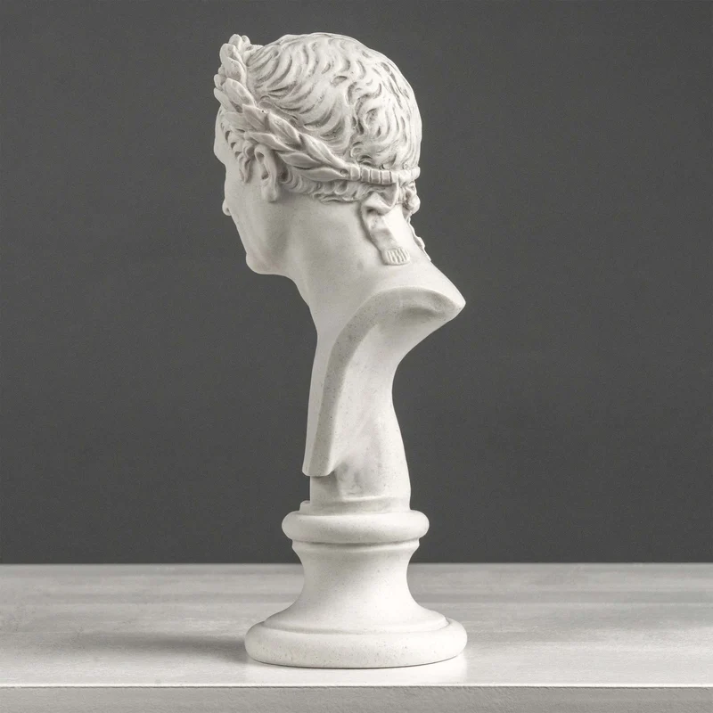 Buste Jules César – Avec couronne de laurier de victoire