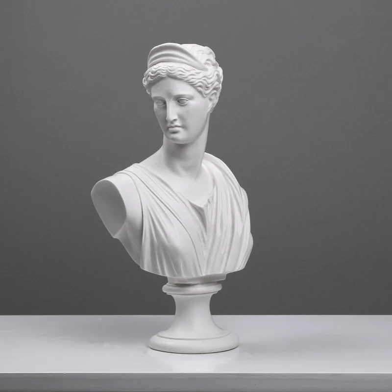 Bustes d’Apollon et Diane en Paire (Statues de Dieux Grecs)