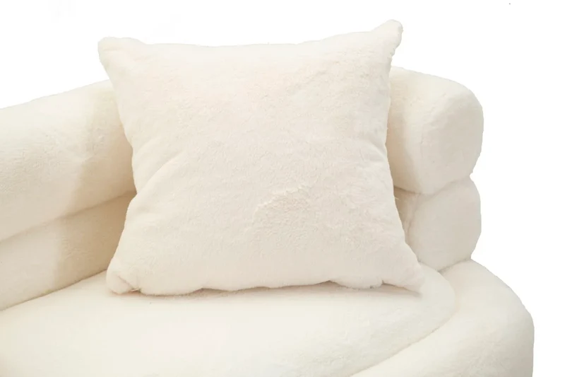 Canapé rembourré crème avec coussins – Canapé 2 places Soffy Plus