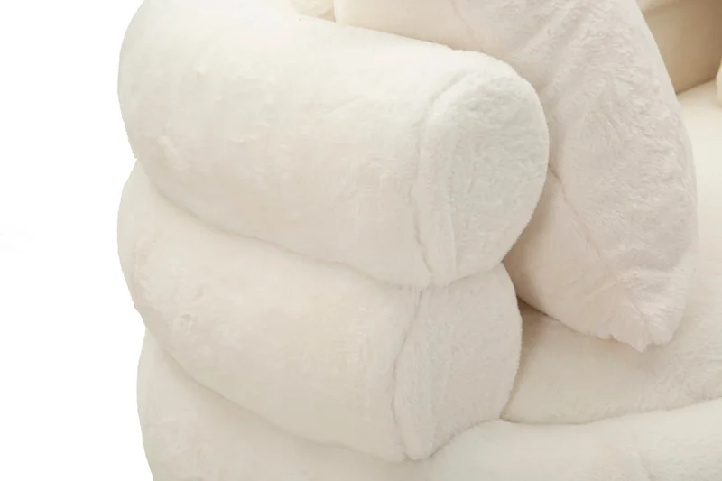 Canapé rembourré crème avec coussins – Canapé 2 places Soffy Plus
