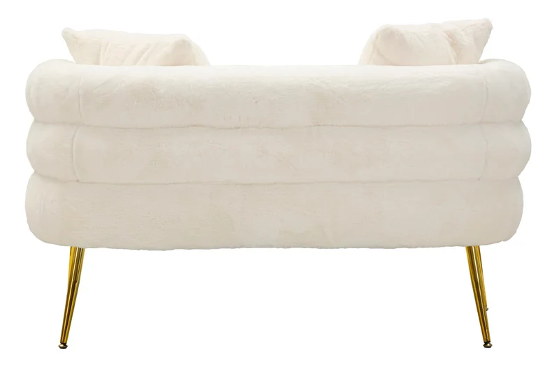 Canapé rembourré crème avec coussins – Canapé 2 places Soffy Plus