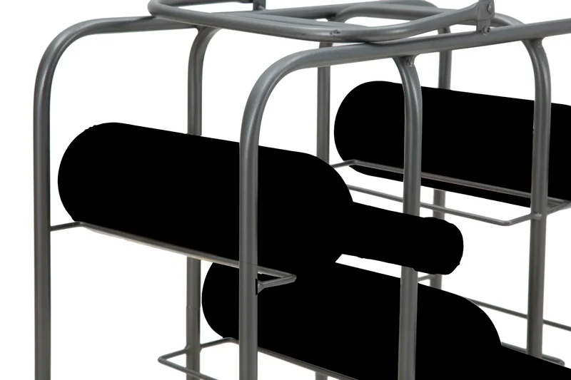Casiers à vin en métal gris – Support carré pour 9 bouteilles