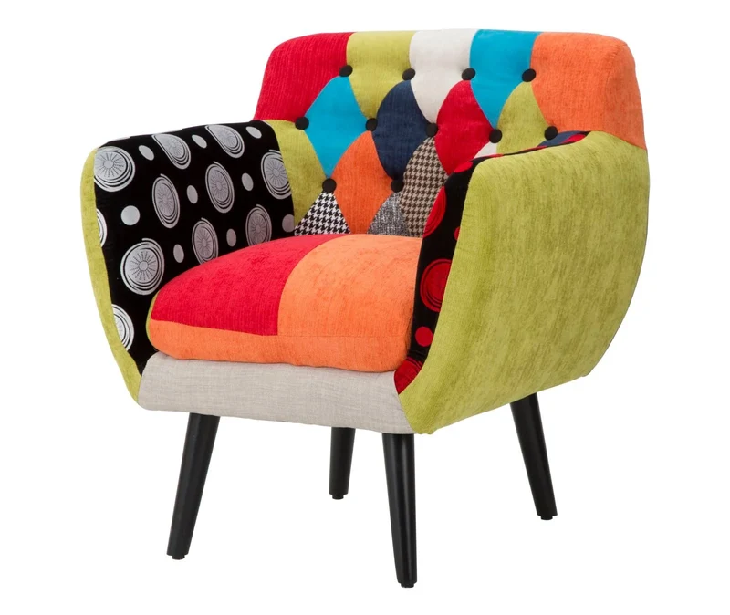 Chaise à accoudoirs colorée pour salle de jeux d’enfants