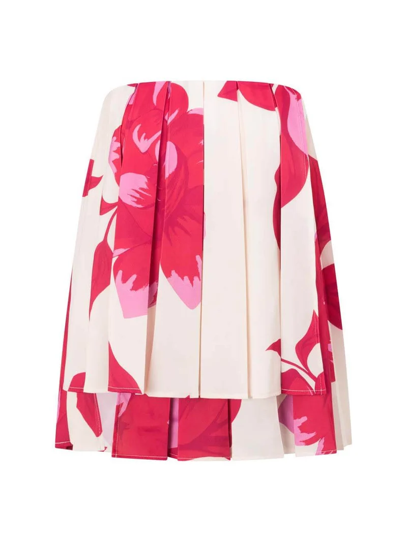 Elegant Printed Satin Ruched Strapless Top