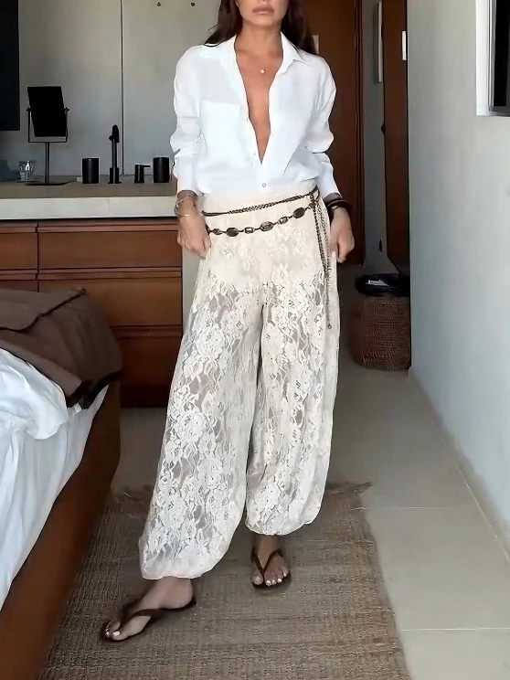 Elegant Classic White Button-Down Shirt