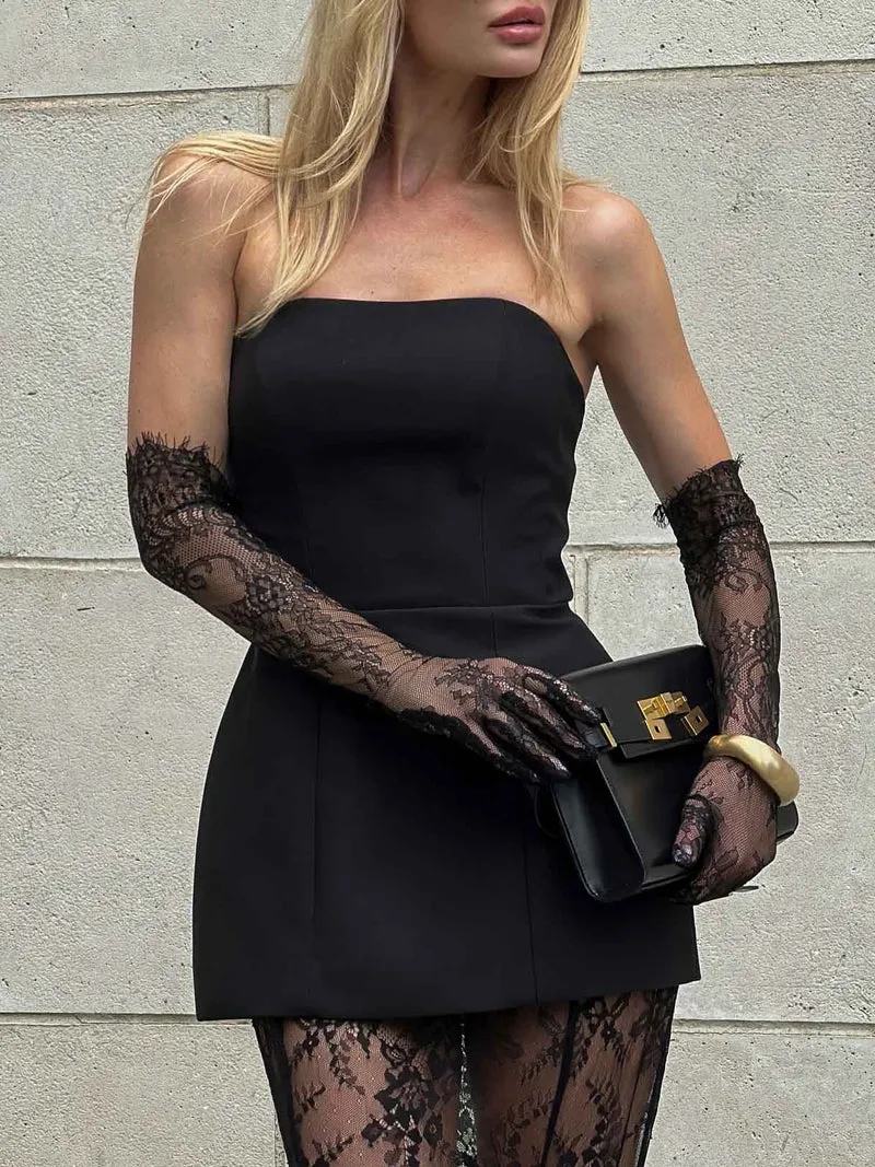 Elegant Strapless Bustier Slim-Fit Top