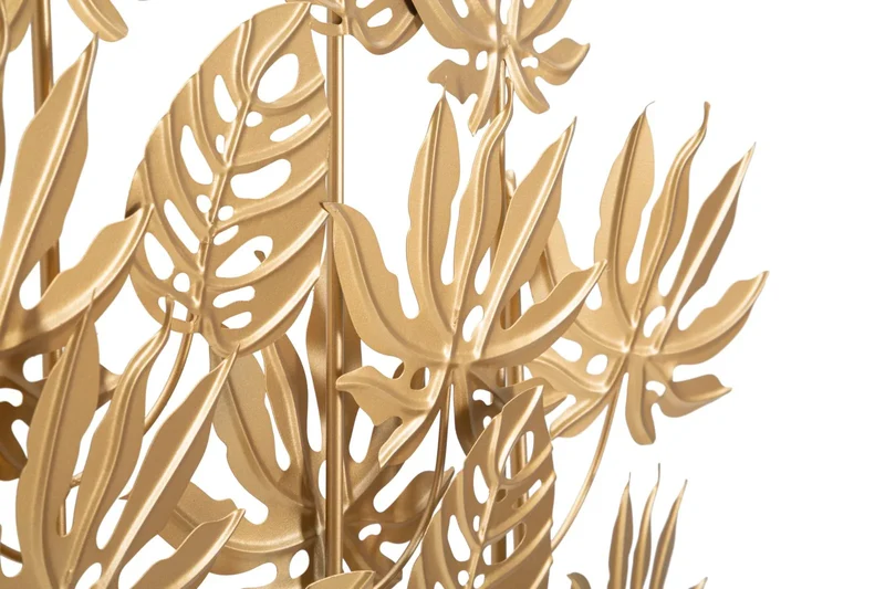 Décoration de bouquets en feuilles dorées (sculpture moderne)