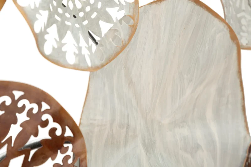 Décoration murale en forme de mandala métallique avec cercles