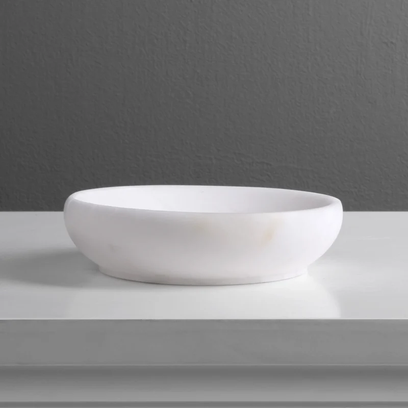 Ensemble d'accessoires de salle de bain (en albâtre massif)