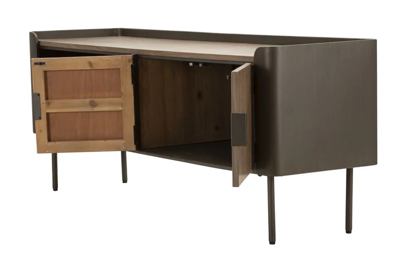 Meuble TV en bois avec rangement – Meuble multimédia Toronto