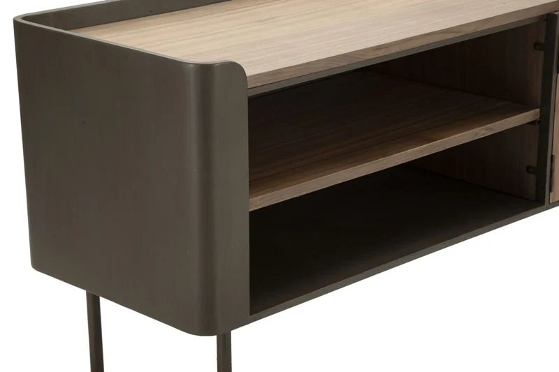 Meuble TV en bois avec rangement – Meuble multimédia Toronto
