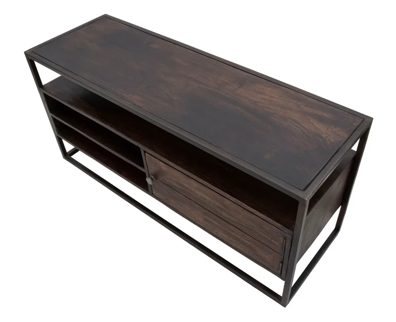 Meuble TV en bois avec structure en métal – Meuble multimédia Burn