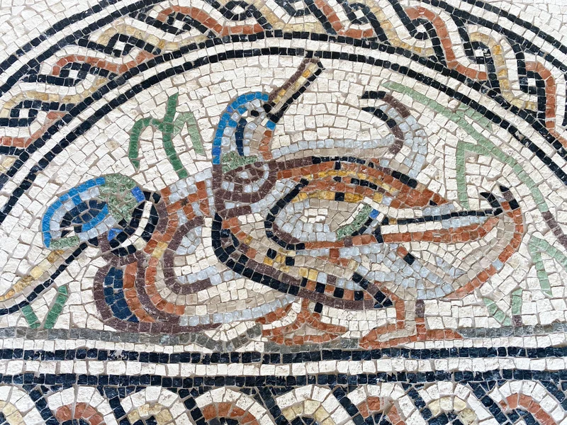 Mosaïque Canards - en marble