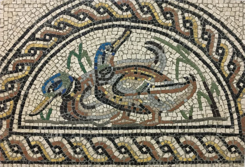 Mosaïque Canards - en marble
