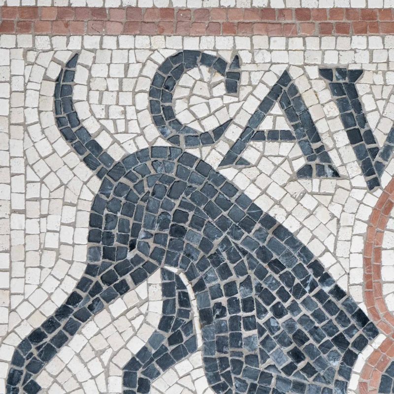 Mosaïque Cave canem - en marble