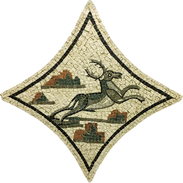 Mosaïque Cerf - en marble
