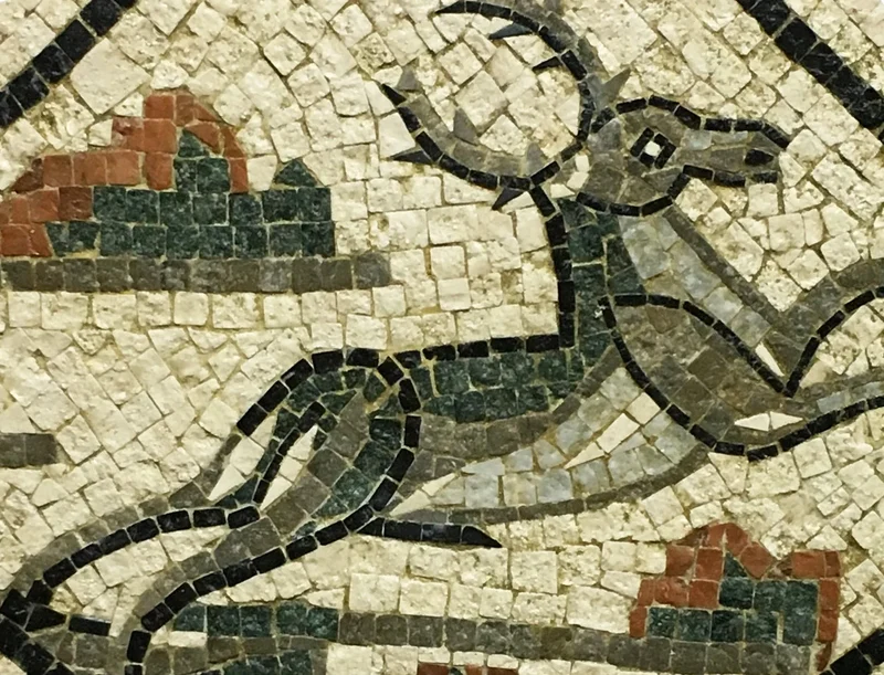 Mosaïque Cerf - en marble
