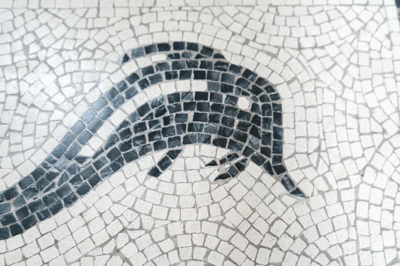 Mosaïque Dauphin - en marble