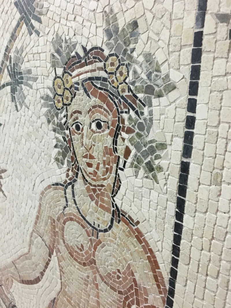 Mosaïque Déesse de l'automne - en marble